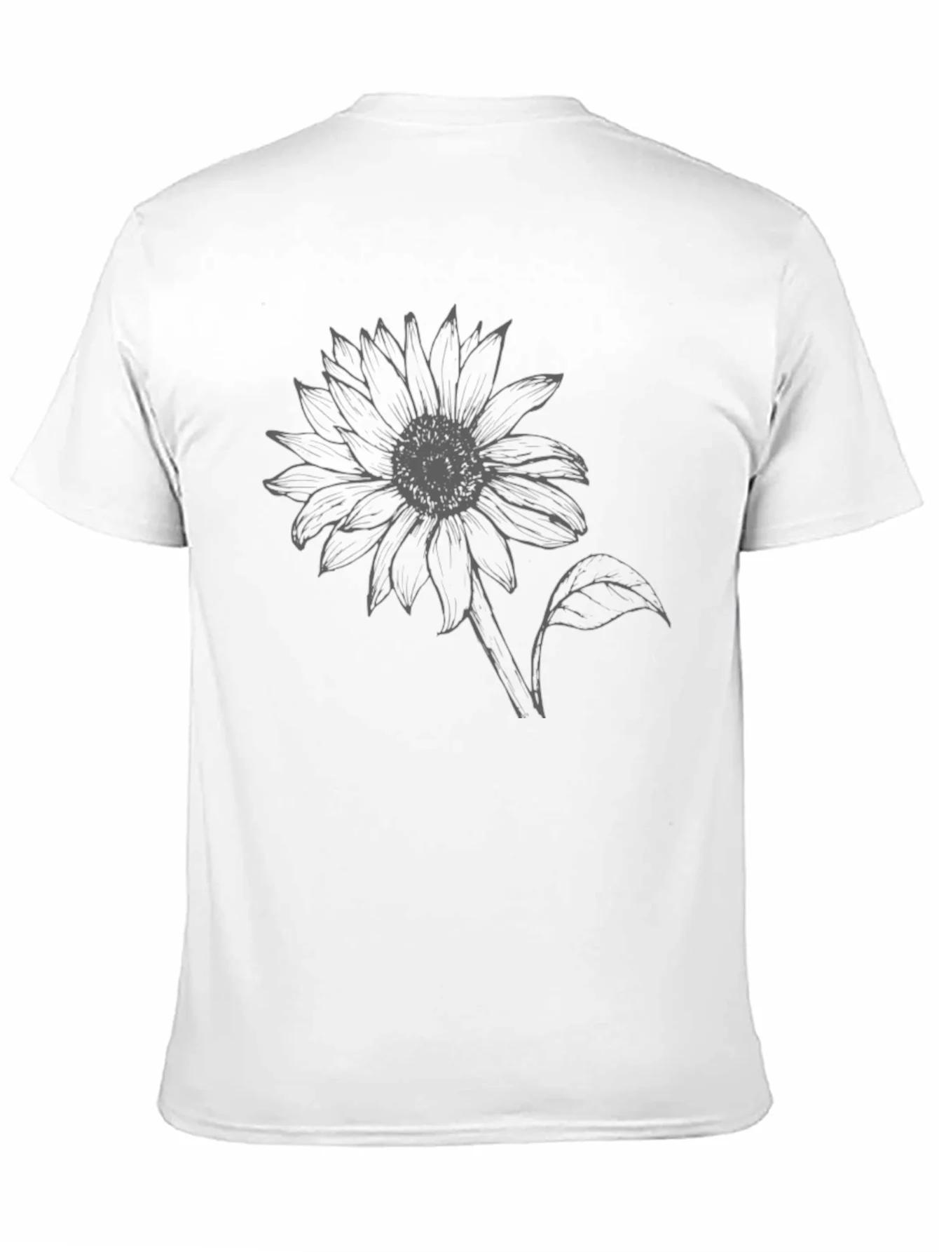 Sunflower Graphic Tee - Black Cotton T-Shirt