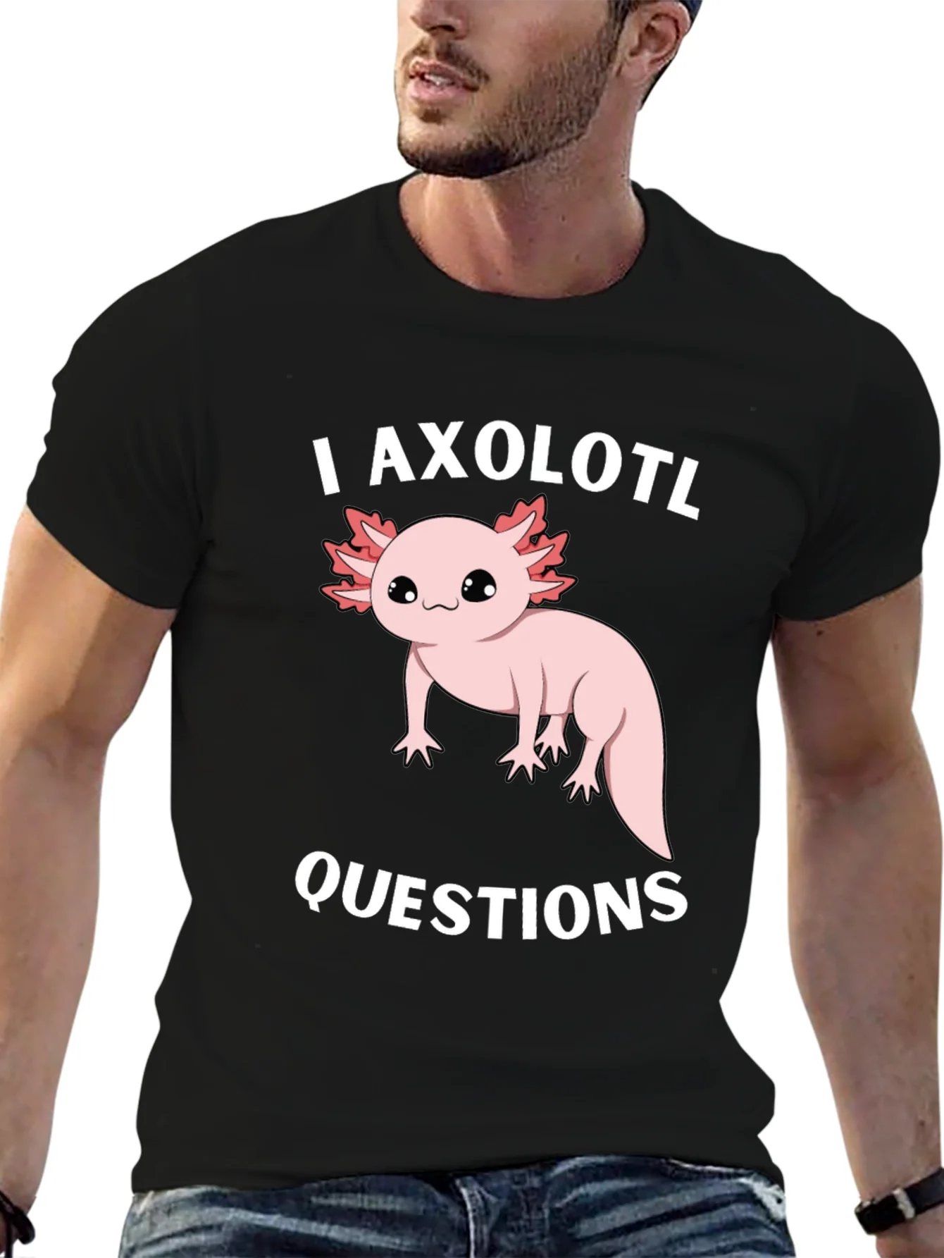 I Axolotl Questions Funny Graphic T-Shirt