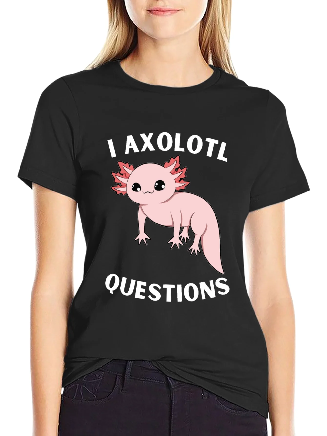 I Axolotl Questions Funny Graphic T-Shirt