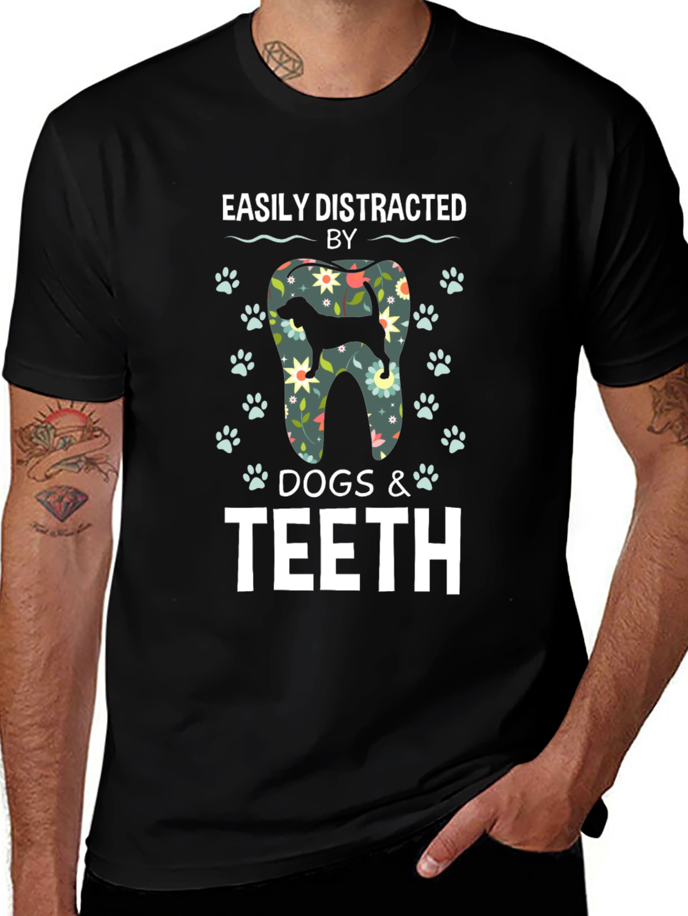 Easily Distracted by Dogs & Teeth T-Shirt