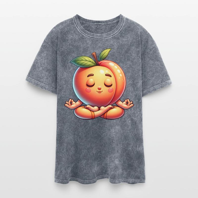 Zen Peach – Meditating Fruit with Inner Peace Glow