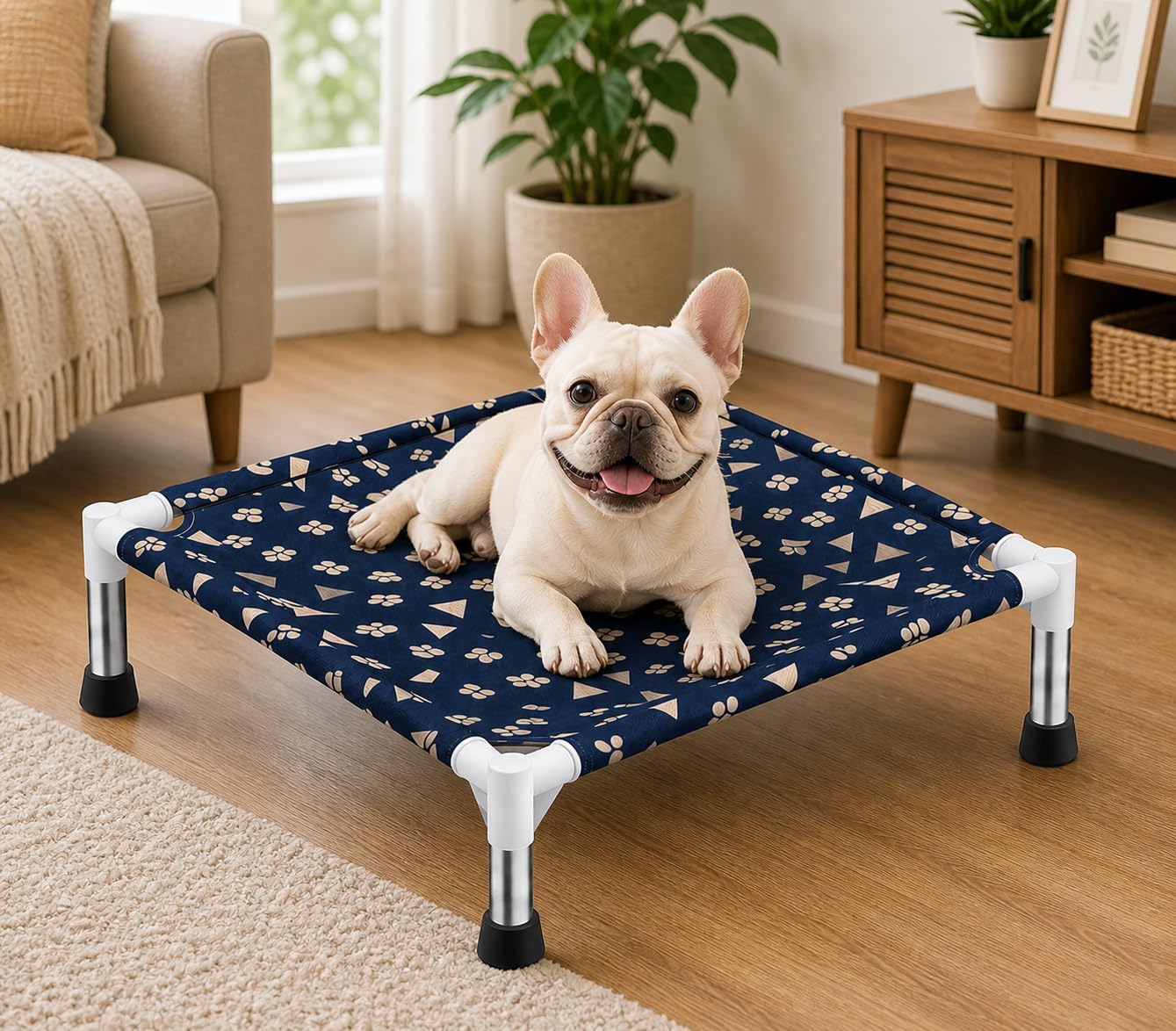 ZEXSAZONE Folding Elevated Dog Bed 50x50x17 cm | C - Top Rated