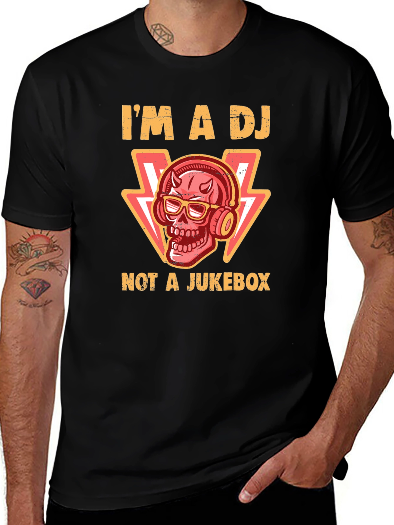 Im a DJ Not a Jukebox Black T-Shirt