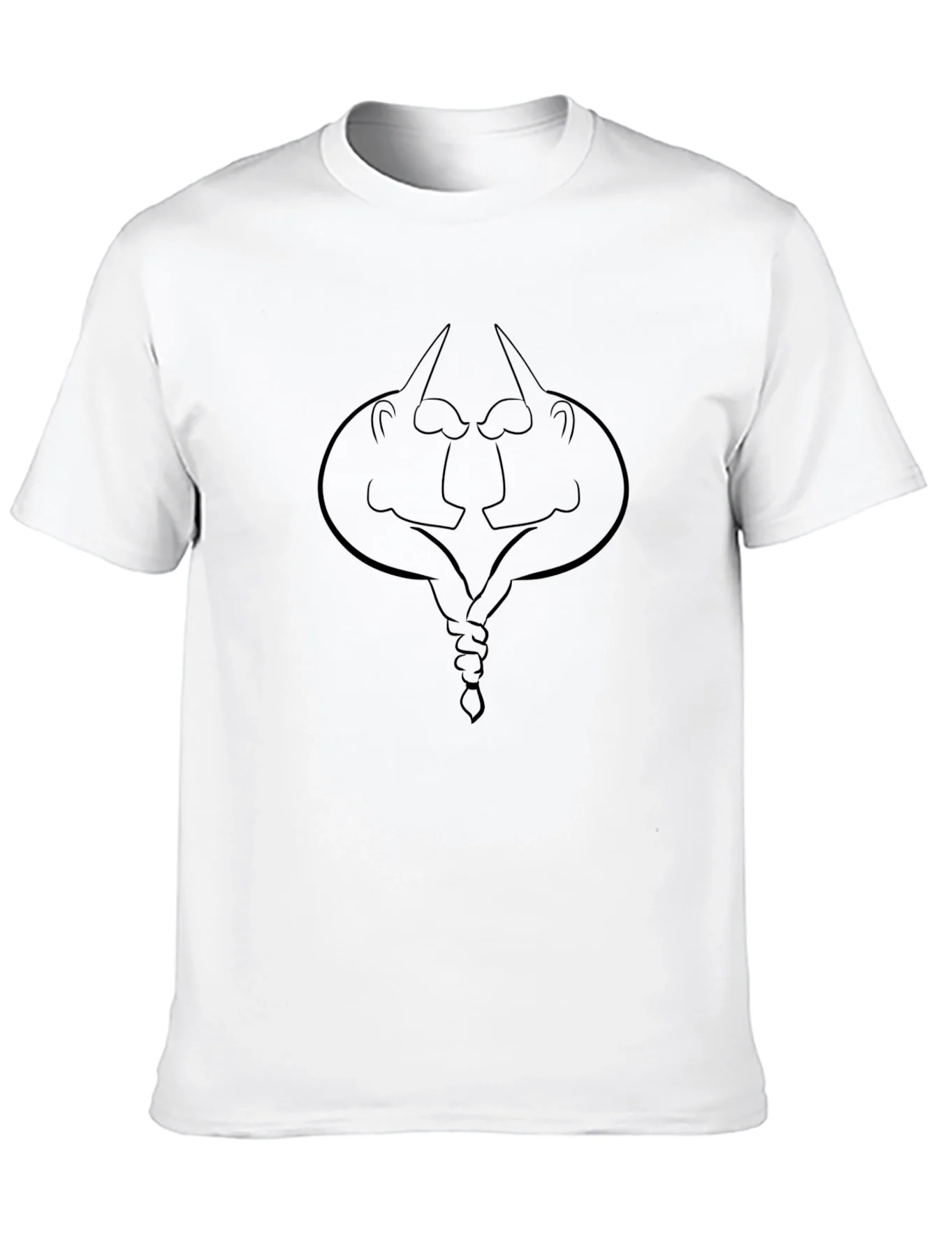 Abstract Graphic Black Cotton T-Shirt