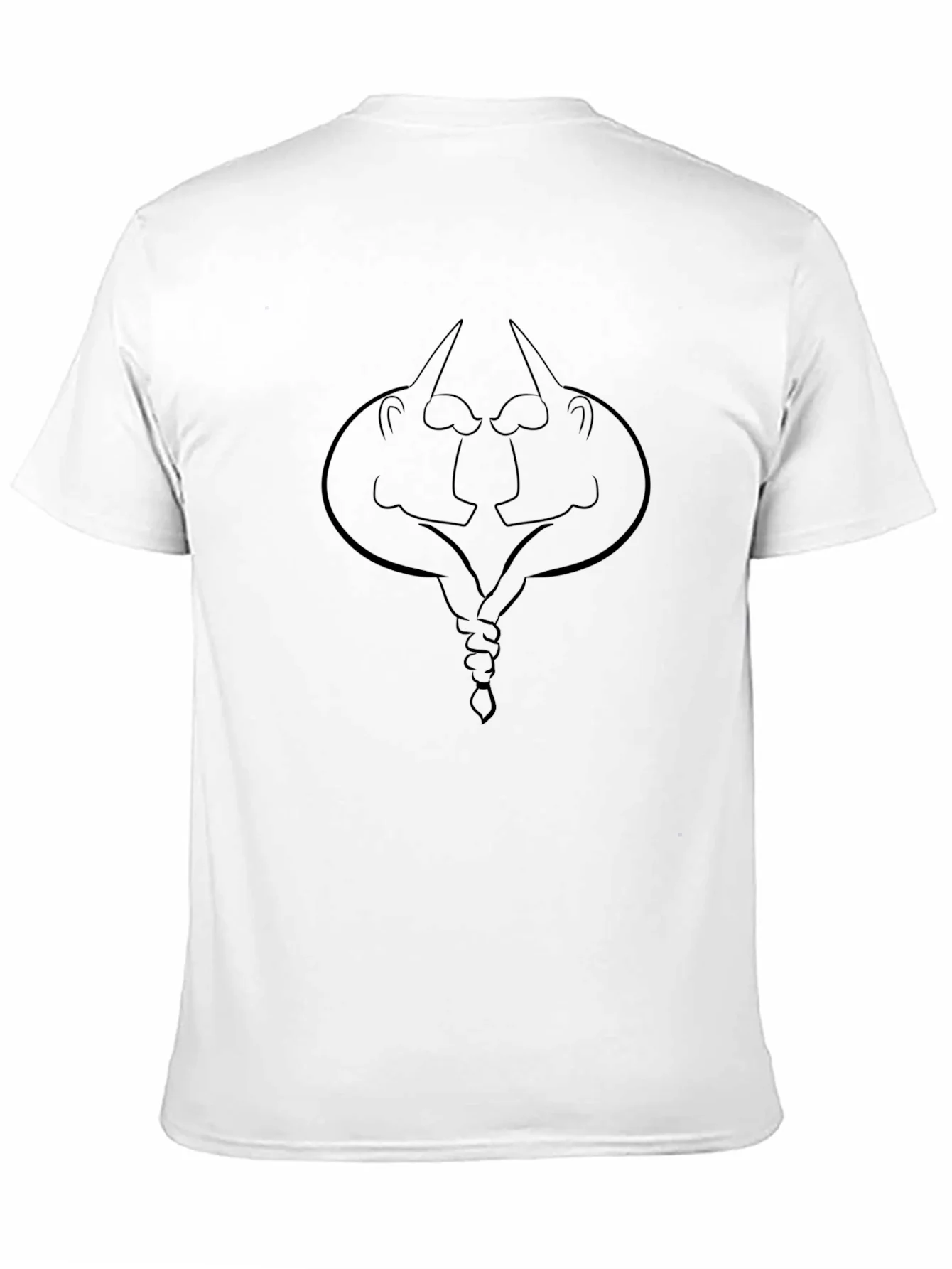 Abstract Graphic Black Cotton T-Shirt