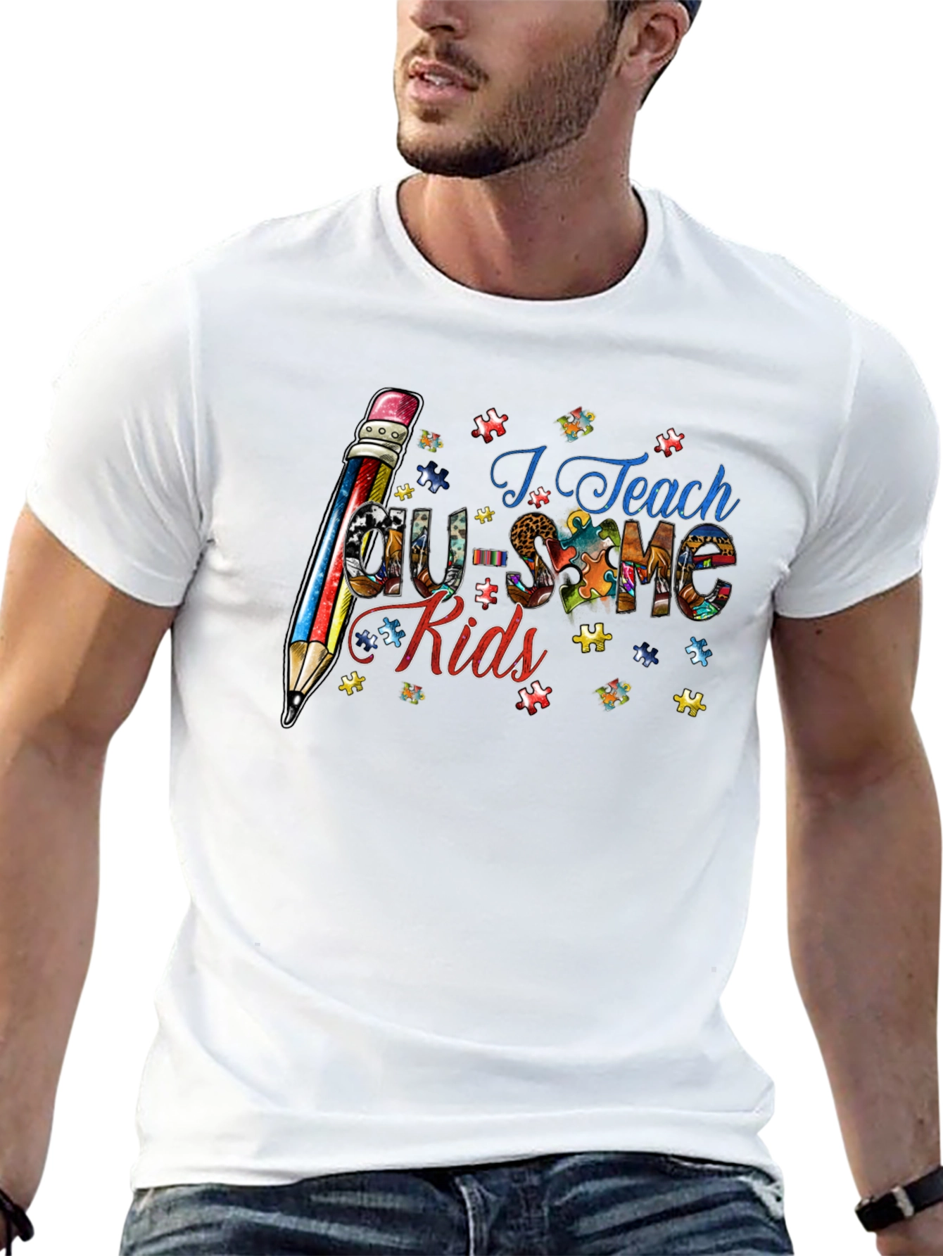 Autism Awareness Teacher Graphic Tee