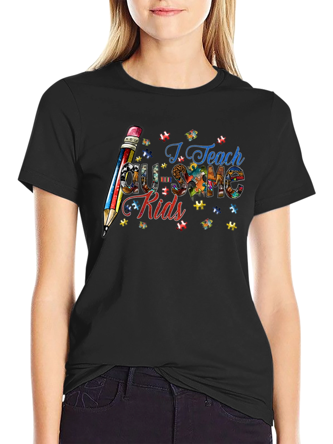 Autism Awareness Teacher Graphic Tee