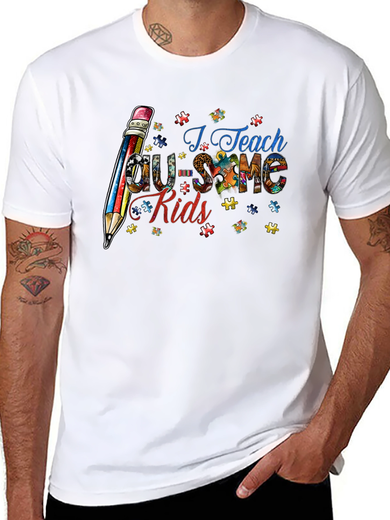 Autism Awareness Teacher Graphic Tee