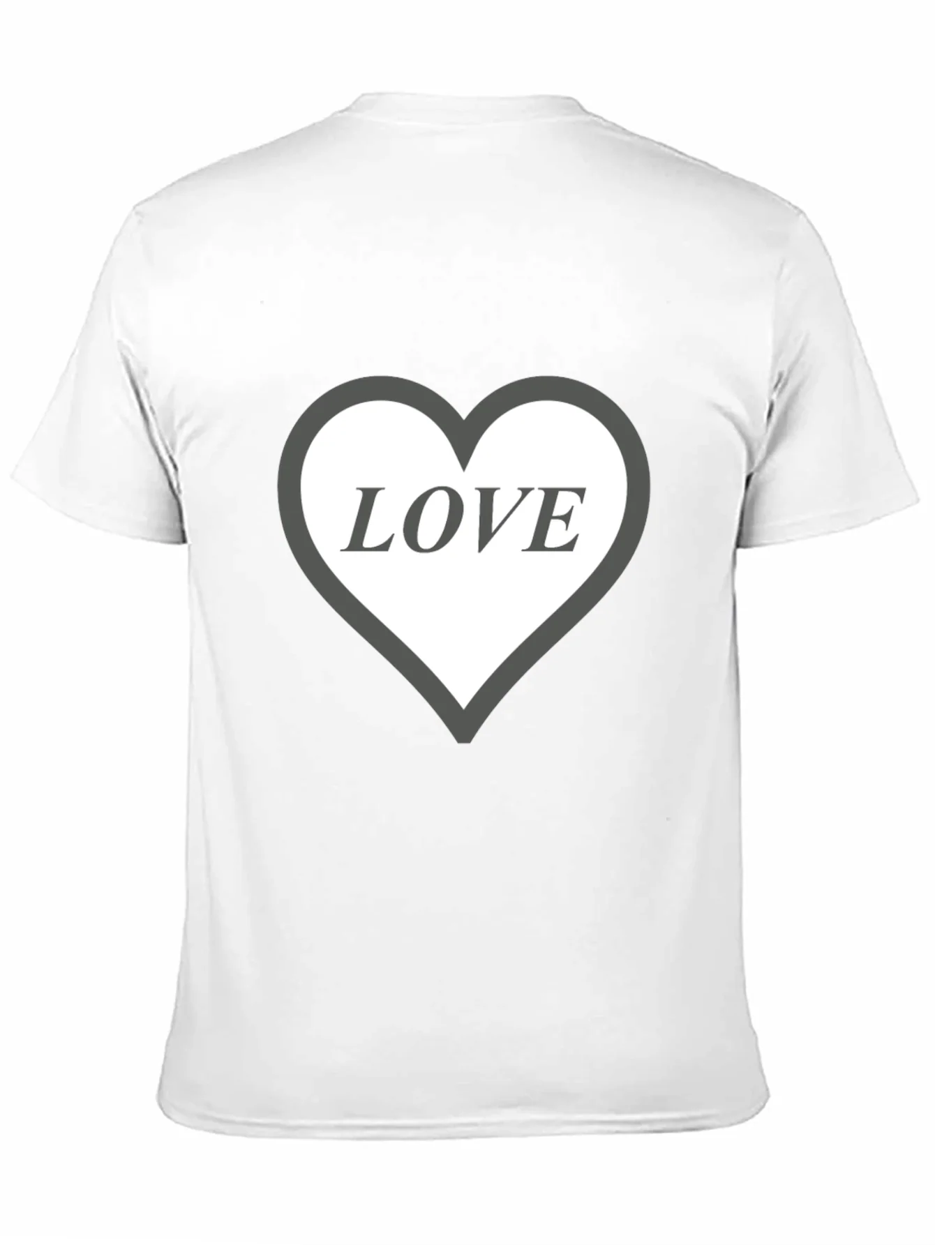 Love Heart Graphic Black T-Shirt