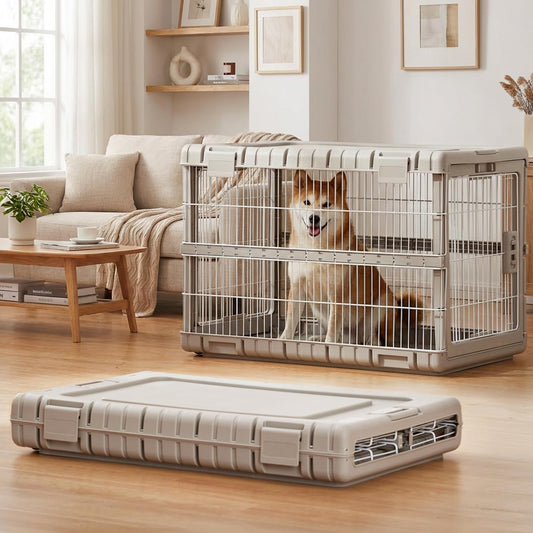 ZOMISIA Collapsible Dog Crate for Large Dogs - 36" - Latest Style