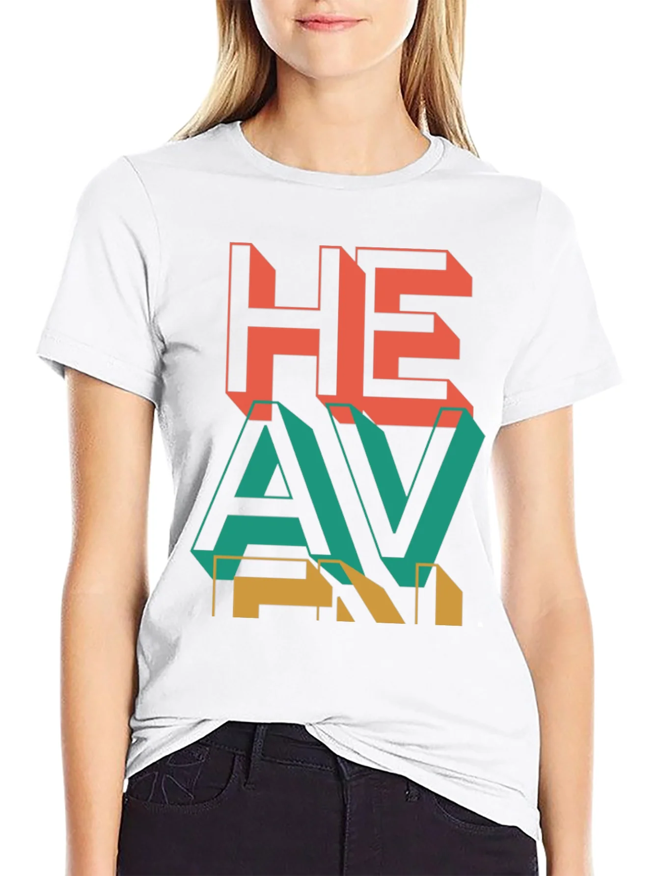 Heavy Retro Graphic Print Black T-Shirt