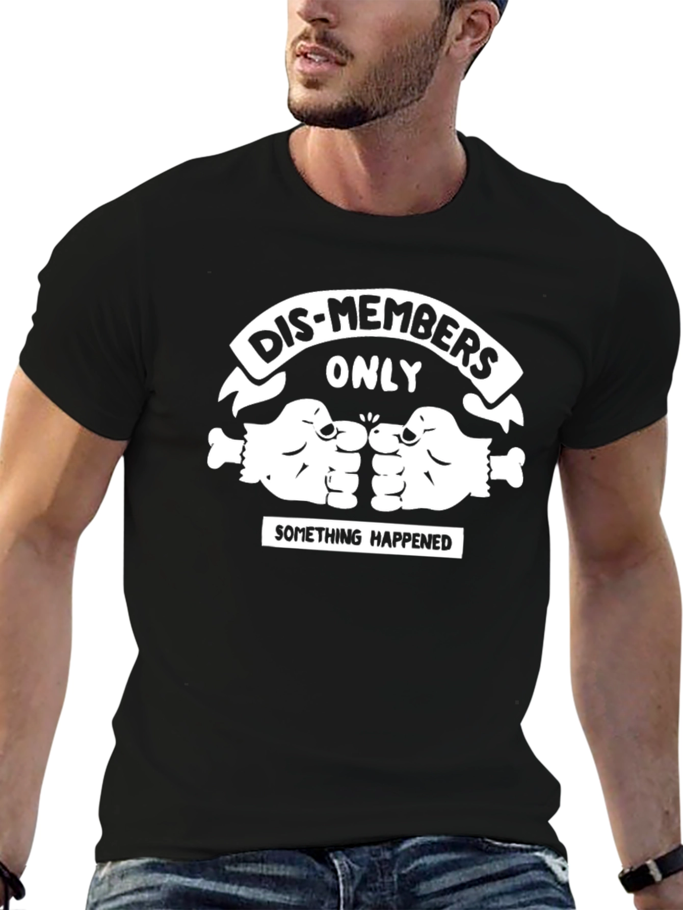 Dis-Members Only Graphic Tee - Black