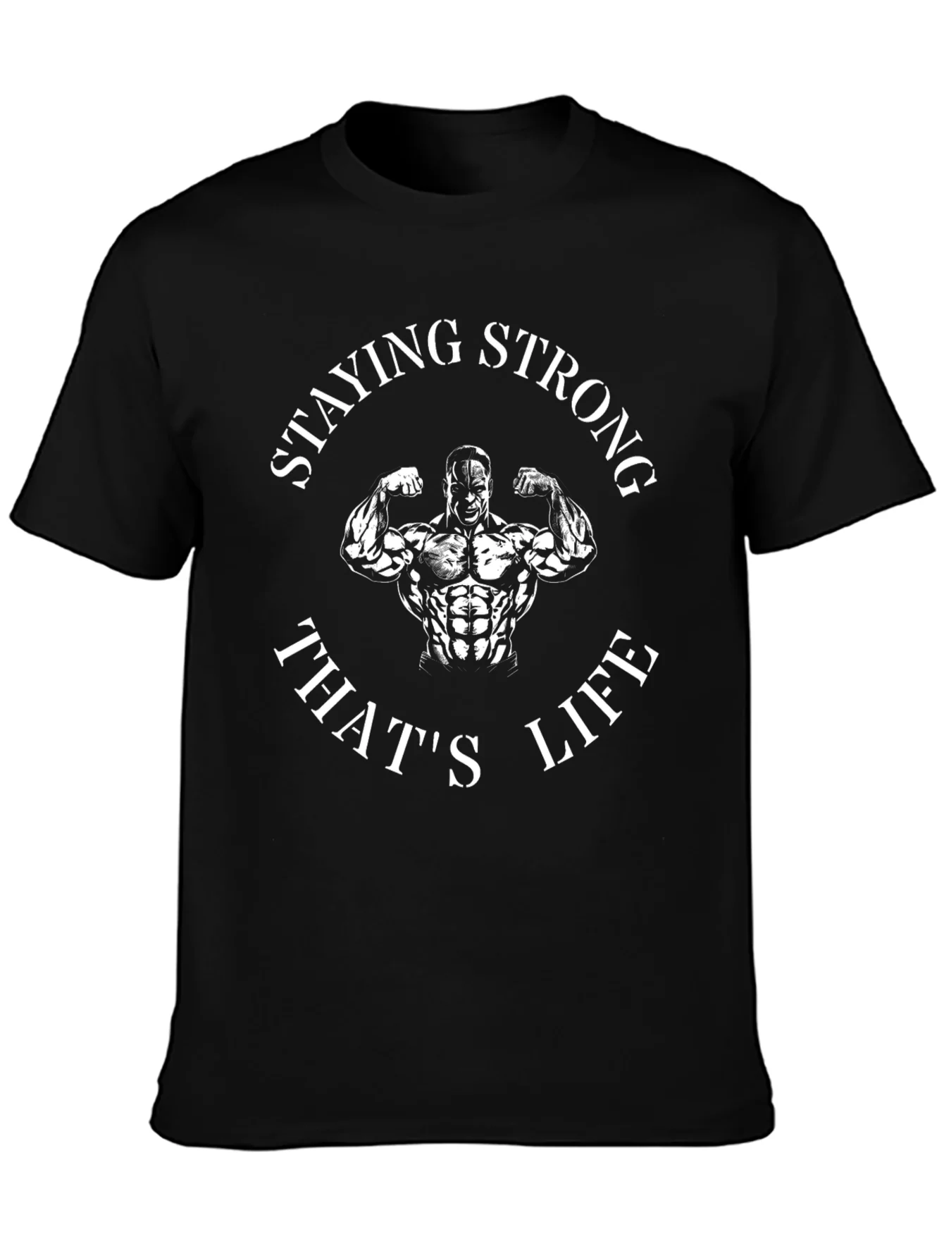 Staying Strong T-Shirt - Bodybuilder Design